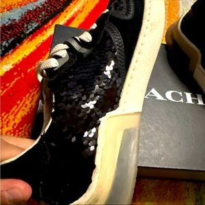 COACH black sequins tennis shoe 6.5